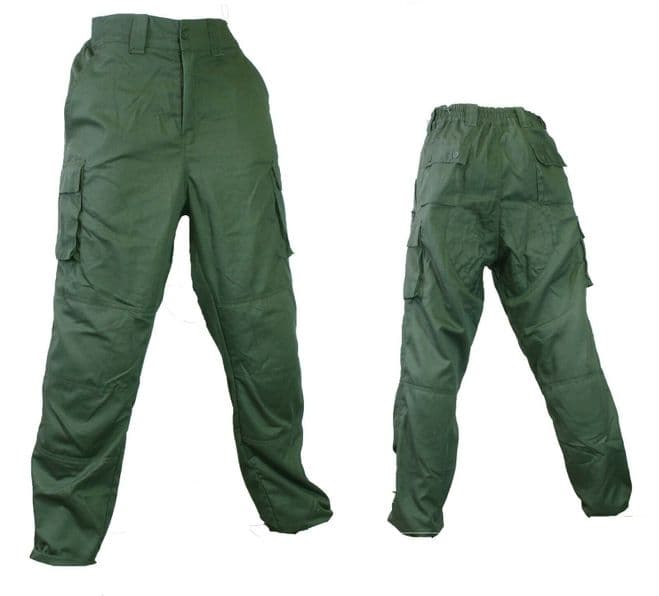 Qtech Race Motorcycle Motorbike Cargo Pants Jeans with Knee & Hip Armour - Green