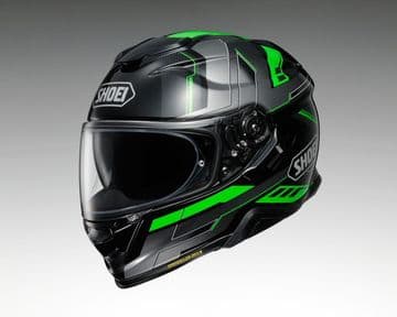 Shoei GT Air 2 Aperture TC4 Full Face Motorcycle Motorbike Helmet - Black/Grey/Green
