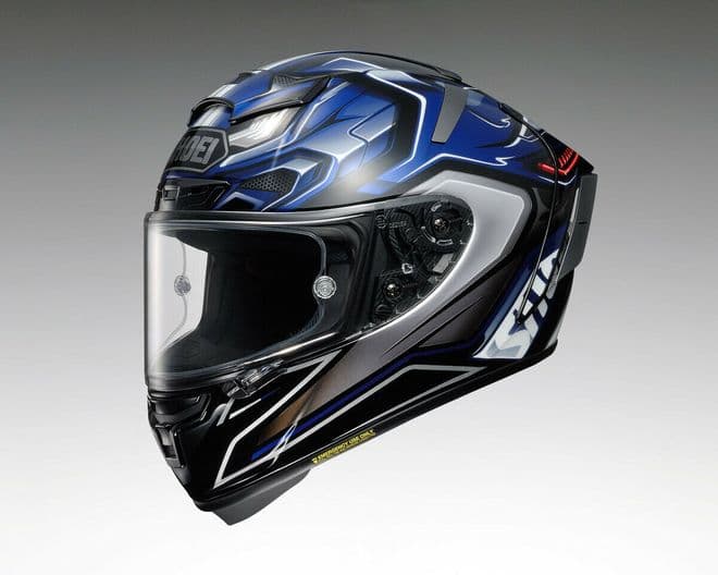 Shoei X-Spirit 3 Aerodyne TC2 Blue Race Ready Full Face Motorcycle Bike Helmet