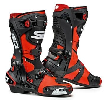 Sidi Rex Sports Race Track Day Adjustable Motorcycle Motorbike Boots Red Black
