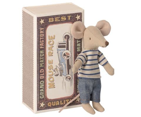 Big brother mouse in a matchbox - striped top