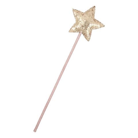Glitter star wand - pink and gold