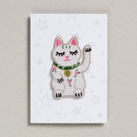 Iron on patch - lucky cat