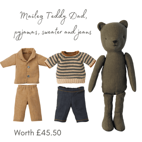 Maileg Teddy Dad, PJ & clothes
