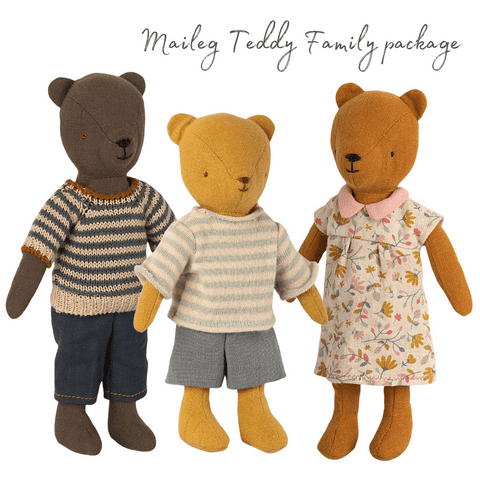 Maileg Teddy family & clothes package