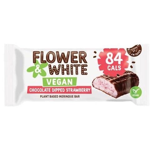 Flower & White Chocolate Dipped Strawberry Meringue Bar 20g