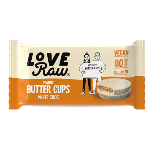 LoveRaw White Choc Peanut Butter Cups 34g