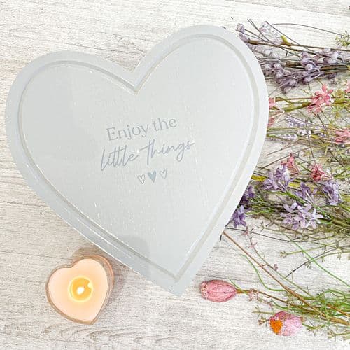 'Enjoy The Little Things' Heart Display Table