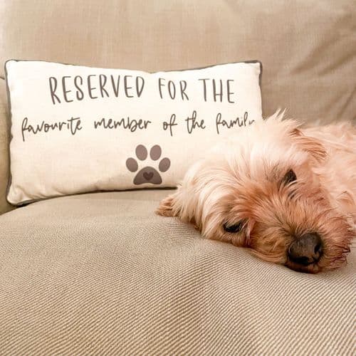 'Reserved For The Favourite' Pet Cushion