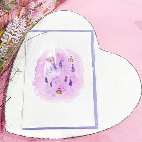 Bee & Lavender Card