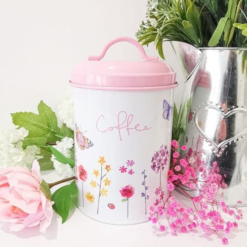 Butterfly Garden Coffee Canister