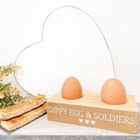 Dippy Egg & Soldiers Wooden Holder