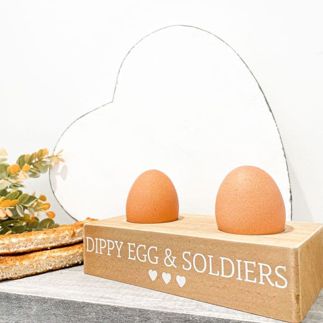 Dippy Egg & Soldiers Wooden Holder