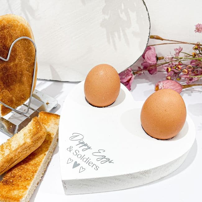 Dippy Eggs & Soldiers Heart Egg Board