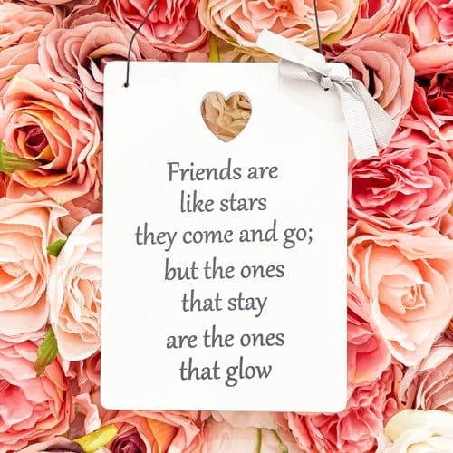 Friends Are Like Stars Plaque