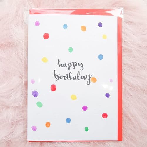 Happy Birthday - Polka Dot Card