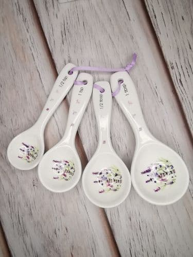 Lavender Fine China Measuring Spoons