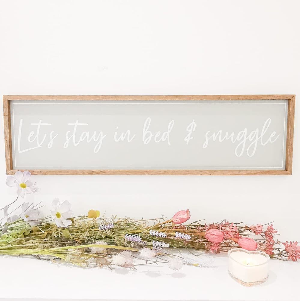 Let's Stay In Bed & Snuggle Plaque