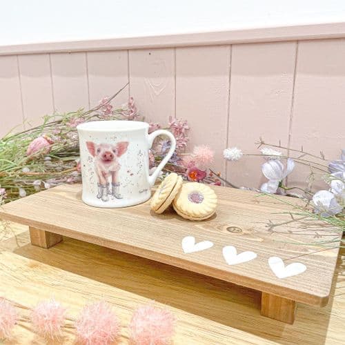 Rustic Wooden Heart Display Tray