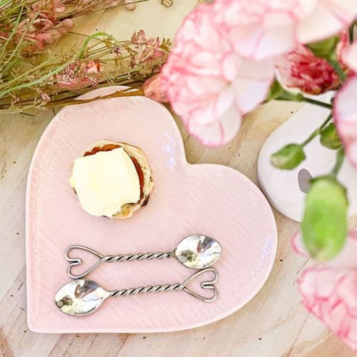 Set Of 4 Twisted Heart Spoons