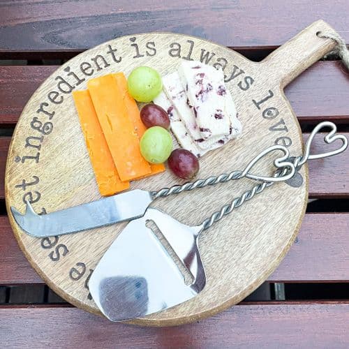 Twisted Heart Cheese Knives Set