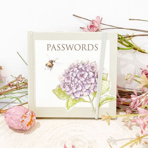 Wrendale Hydrangea & Bee Password Book