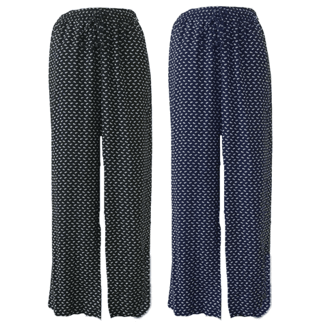 PRINTED CASUAL TROUSERS, SOFT & STRETCHY