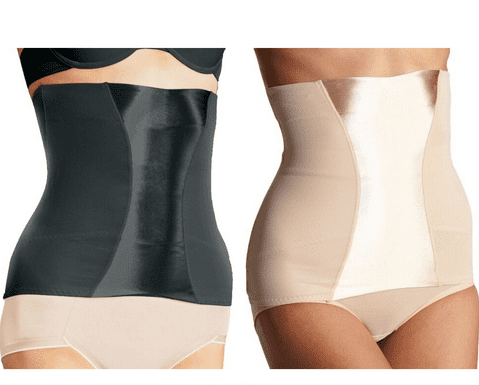 WAIST CLINCHER SHAPEWEAR, BELLY BAND, PULL ON, FIRM CONTROL, SATIN PANEL