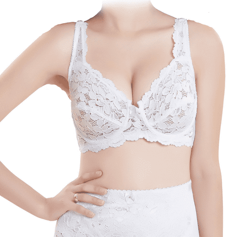 WHITE FULL LACE BRA, COMFORT, SUPPORT & CONTROL