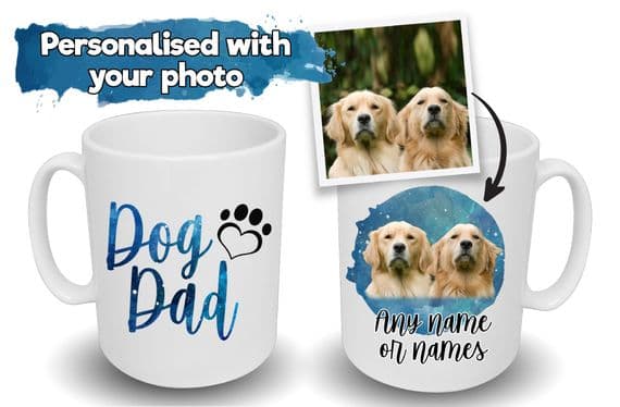 Add Your Own Photo 'Dog Dad' Mug with Your Dog's Name