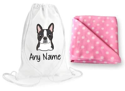 Cartoon Dog Bag & Blanket