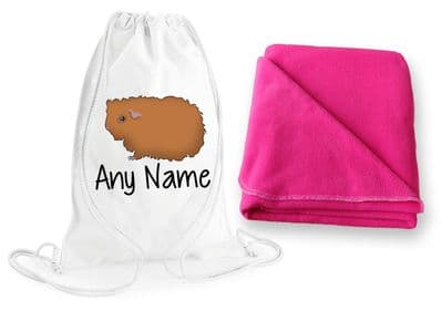 Cartoon Guinea Pig Bag & Blanket