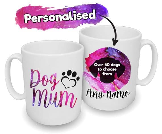 Personalised 'Dog Mum' Mug with Your Dog's Name