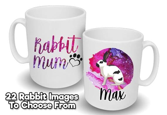 Personalised 'Rabbit Mum' Mug with Name & Image