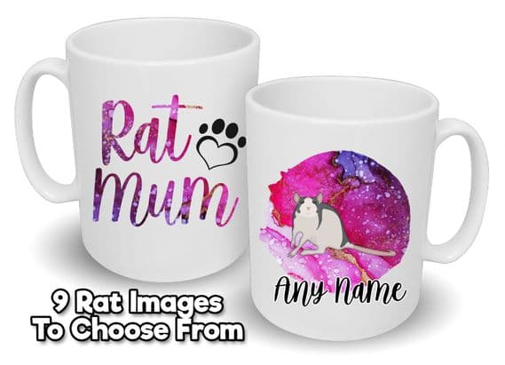 Personalised 'Rat Mum' Mug with Your Rat's Name