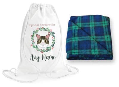 Special Delivery Bag With Cat Head & Blanket