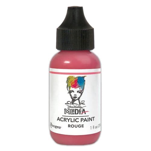 *Dina Wakley Media - Acrylic Paints - 1oz Bottle - Rouge