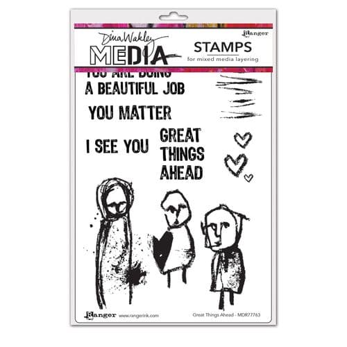 *Dina Wakley Media  - Rubber Stamp - Great Things Ahead