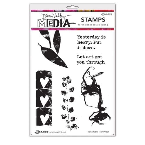 *Dina Wakley Media  - Rubber Stamp - Remarkable