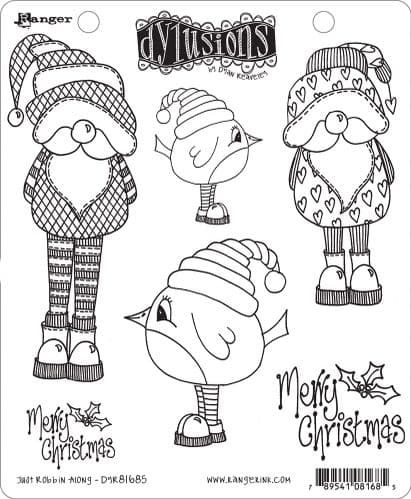 **Dylusions - Rubber Stamps - Just Robbin Along