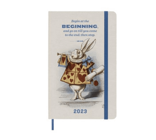 *Moleskine - Alice in Wonderland 12 Month Weekly Notebook - 2023 (Rabbit) - 13x21cm