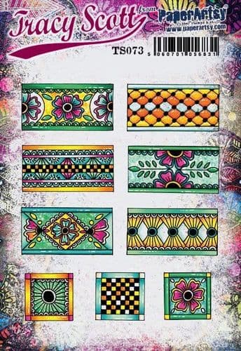 *PaperArtsy - Rubber Stamps - E³ Tracy Scott 73 (A5 set, trimmed, on EZ) 