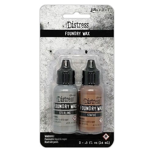 **Tim Holtz - Distress Foundry Waxes - Set #2 Sterling & Statue 