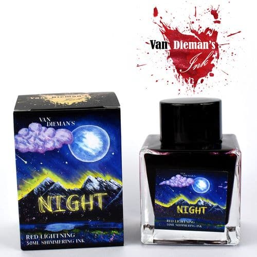 *Van Dieman Inks - Series #8 Night - 50ml Red Lightning (shimmer) 