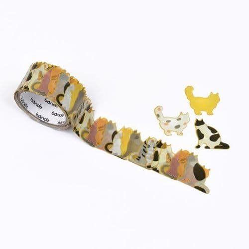 Bande - Masking Roll Washi Stickers - Cat Cookie