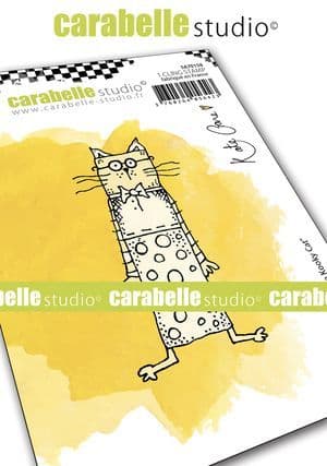 Carabelle Studio - Cling Stamp A7 - Little Kooky Cat by Kate Crane