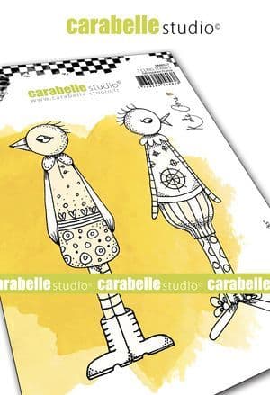 Carabelle Studio - Rubber Stamps - A6 - Funky Ducks by Kate Crane 
