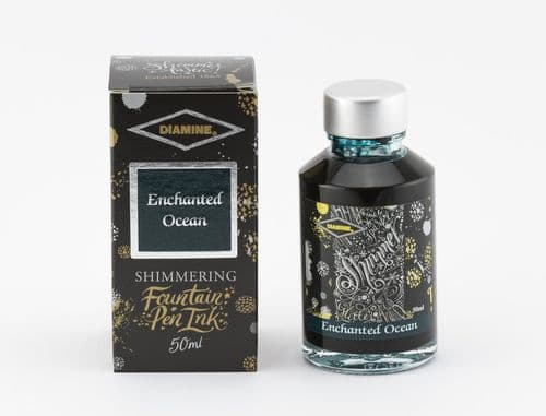 Diamine - Fountain Pen Ink - Shimmer  Ink 50ml - Enchanted Ocean