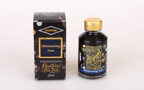 Diamine - Fountain Pen Ink - Shimmer  Ink 50ml - Shimmering Seas