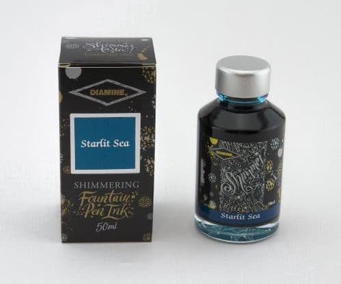 Diamine - Fountain Pen Ink - Shimmer  Ink 50ml - Starlit Sea